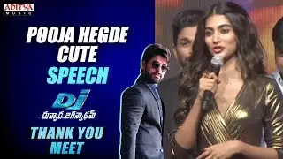 Pooja Hegde Cute Speech @ DJ - Duvvada Jagannadham Thank You Meet