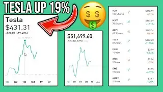 TESLA STOCK UP 19% & WEIRDLY VOLATILE STOCK MARKET! (Portfolio Reveal) | Robinhood Investing