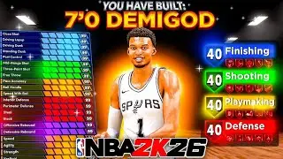 BEST ALL AROUND CENTER BUILD IN NBA 2K26! 7&rsquo;0 DEMIGOD CENTER BUILD! best build 2k26