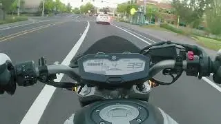 Yamaha FZ-07 backroad ride to work