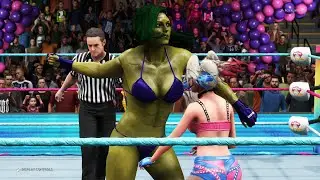 WWE 2K20 - She-Hulk vs. Harley Quinn - Royal Girl Fights 😍