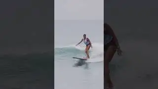 female surfer dance at  big waves #surfing #shorts #wsl