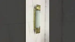 Art Deco Brass & Milk Glass Rod Wall Sconce Vintage Architectural Antique Light