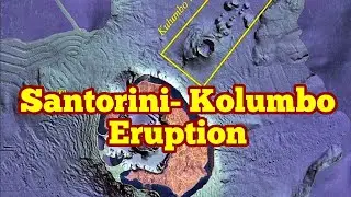 Извержение вулкана Коламбо на Санторини, Греция, Африка, Евразийская зона столкновения, бассейн р...
