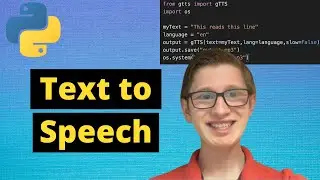Python Tutorial 41: Text to Speech