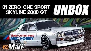ABC Hobby 1/10 Zero One Sport w/Skyline Kenmeri 4 Door Clear Body 4WD RC Touring Car Kit 40700 Unbox