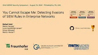USENIX Security '24 - You Cannot Escape Me: Detecting Evasions of SIEM Rules in Enterprise Networks