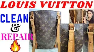 LOUIS VUITTON TOTE CLEANING TUTORIAL + REPAIR COST &rsquo; PART 1 👜 ❤️