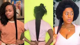 Long Hair Shrinkage Compilation Videos | 3b/4a/4b/4c Hair Shrinkage 🥰 | Slayed Hair Styles