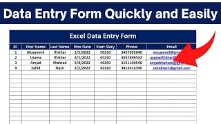 How to Create Excel Database and Data Entry Form - Quickly and Easily | Microsoft Excel Tutorial