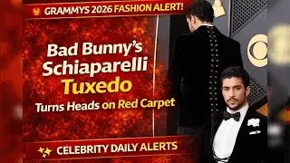 Bad Bunny Wears Lace-Up Schiaparelli Tuxedo on Grammy Awards Red Carpet | Celebrity Daily Alerts