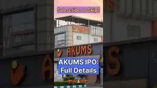AKUMS IPO! #akums #adpl #ipo #gmp #smallcap #pharma #stocks #investment #trending #ytshorts #ubicind