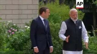 Macron holds talks with Modi at Elysee palace