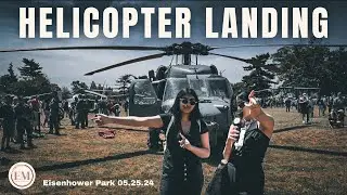HELICOPTER LANDING: Eisenhower Park Marine Corps and Navy