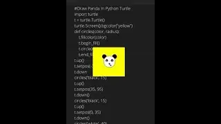 Draw Panda In Python Turtle With Code | awesome python turtle codes |#panda python turtle #ajcoding