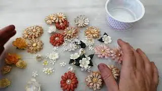Making autumnal bunting part 1