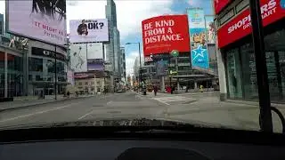 Empty Streets of Toronto during Covid-19 Lockdown - Walking along Toronto downtown streets