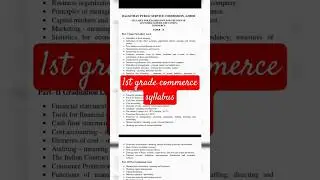 1st grade commerce syllabus#rpsc syllabus#commerce#reet#pen pencil classes#handwrittennotes