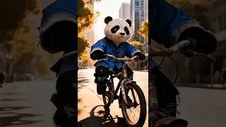 The panda cub rides a bad bicycle, and his friends laugh at him. #pandatales