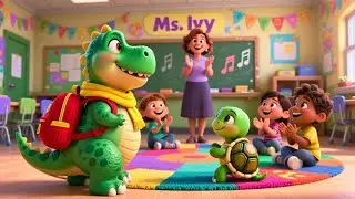 Little Dino Goes to School | Fun Learning Rhyme for Kids | Nursery Rhymes & Songs for Children