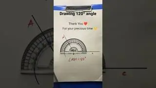 drawing 120 degree angle || construction #shorts