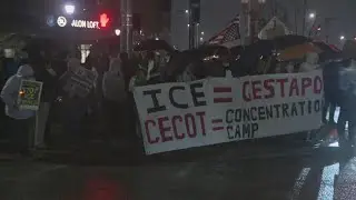 Marchers brave rain to protest ICE in St. Louis