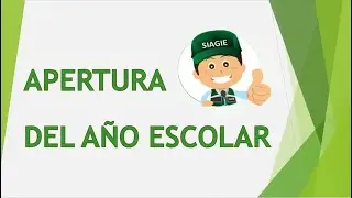 1.- Creación del Año Escolar