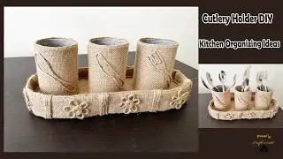 DIY Cutlery holder using recycled cans| DIY Kitchen organizing Ideas