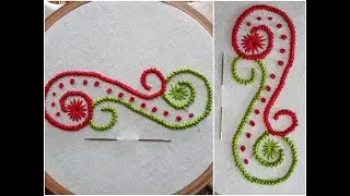 hand embroidery bead stitch and moti tanka for hand design