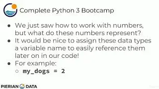 3. Variable Assignments