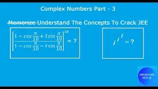 JEE Mains & Advanced|Square Root & Log of Complex Number, De Moivre&rsquo;s Theorem|Complex Number Part-3