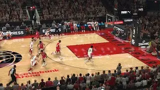 Tom Boerwinkle chase down block on George Thompson ABA-NBA Era NBA2K NBA2K20