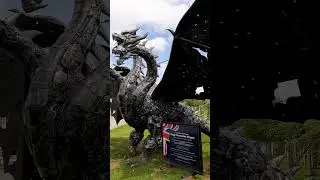 King Ghidorah sculpture in The Ironworks, Oswestry, UK