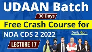 DAY 17 UDAN Batch | Free NDA CDS CRASH COURSE | HISTORY Revision Class 2 | Indore Defence Academy |