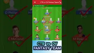 CTB vs OV Dream11 Prediction | CTB vs OV Dream11 Prediction Today Match | CTB vs OV Dream11 Team