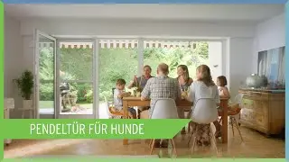 Hundefreundliche Fliegengitter-Pendelt&uuml;r: T&uuml;r schlie&szlig;t von allein | Neher Insektenschutz