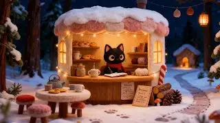 Lofi Cat's Snowy Sweet Shop 🎄 Cozy Winter Beats for Study & Relaxation 🌸 Chill Lofi Music