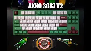 AKKO 3087 V2 Matcha Red Bean Akko Pink Switches Распаковка и звуки печати
