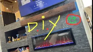 DIY fireplace mantle remodel modern flames electric fireplace ideas￼