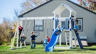 Shooting Star Climber Swing Set Tour | Small Playset for Small Yards