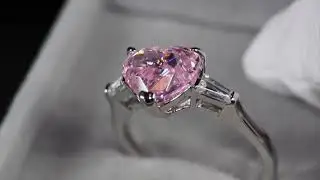 3.0ct Womens Pink Diamond Heart Ring