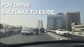 Driving in Kolkata | Afternoon Downtown Drive  | Kolkata Skyline Driving Tour | 4K Drive