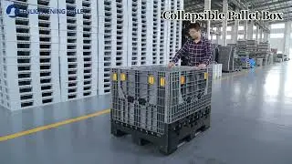collapsible plastic pallet box