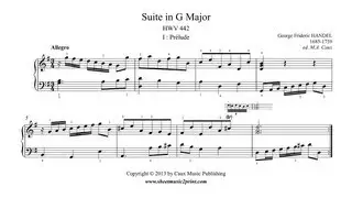 Handel : Prelude HWV 442