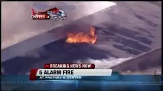 Five-alarm fire at business in Milwaukee's Riverwest Neighborhood