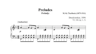M. K. Čiurlionis &ndash; Prelude in F major VL 106 (1896) [Score]