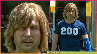 The Hollywood heartthrob looks unrecognizable after a ridiculous makeover featuring a huge