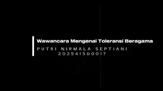 Wawancara—Toleransi Beragama