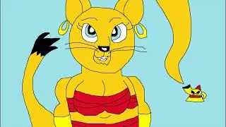 Eliza the Lioness (Anthro) (Genie Outfit) with lamp Art by J.A. Ealy (An Autistic Person)