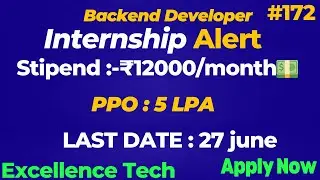 Backend Developer Internship | #internship #job #java #javascript #express #ppo